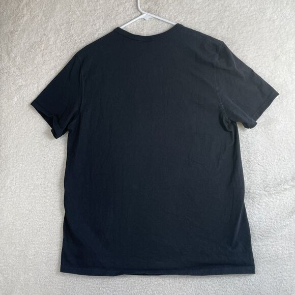 VTG Champion Shirt Mens Large Black Big Logo Embroidered Heavy Cotton Heritage - Picture 2 of 11